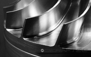 Closeup of Impeller Machined at Modern-Tec Manufacturing 